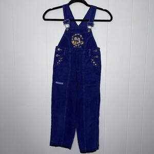 Mickey & Co Girl’s Vintage Corduroy Overalls Minnie Mouse Purple Size 6